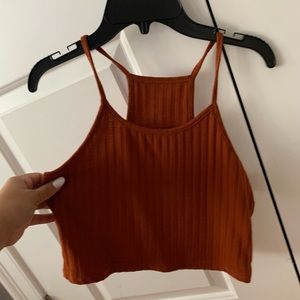 Burnt orange crop top